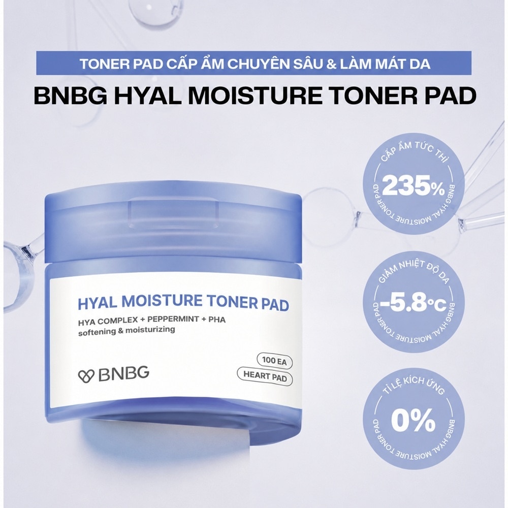 BNBG Hyal Moist Toner Pad 140ml/100pads image