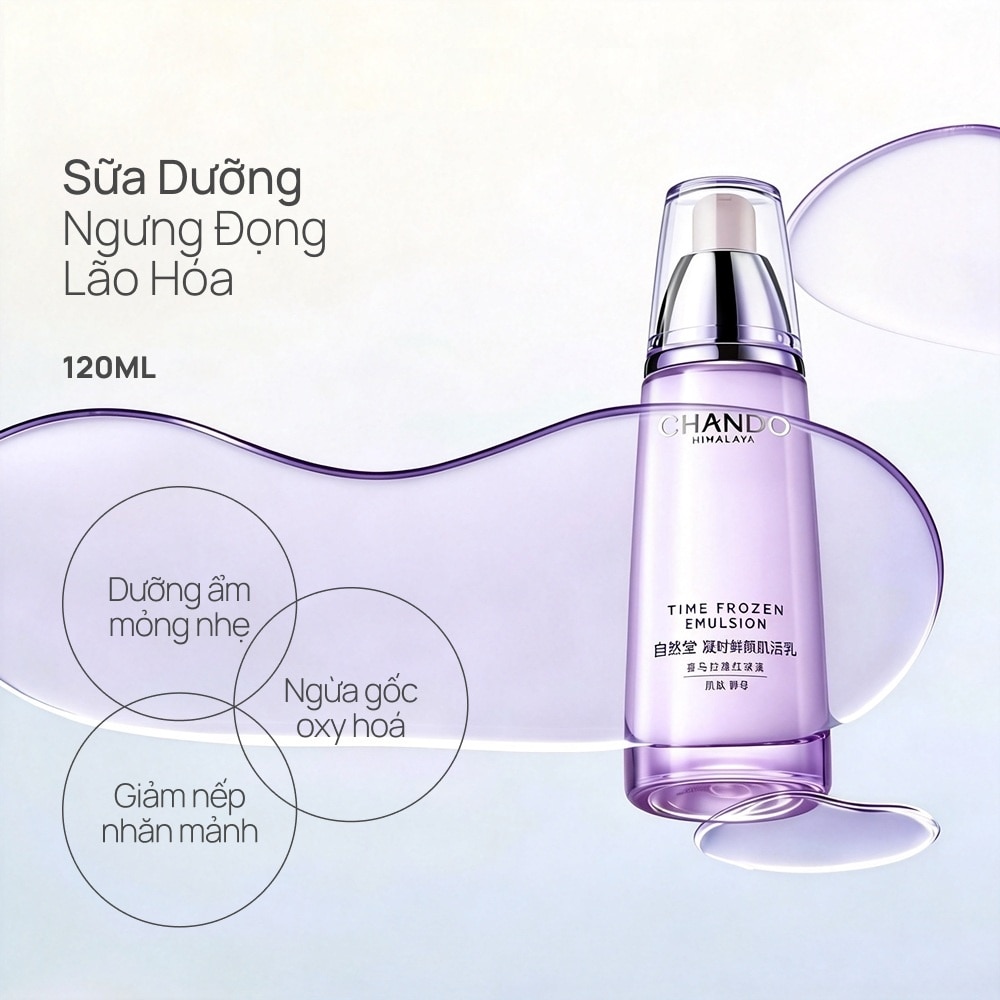 Sữa Dưỡng, Ngừa Lão Hóa Da Chando Himalaya Time Frozen Aging Resistance Activating Emulsion 120ml image