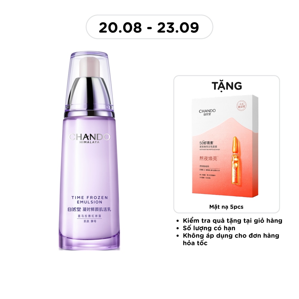 Sữa Dưỡng, Ngừa Lão Hóa Da Chando Himalaya Time Frozen Aging Resistance Activating Emulsion 120ml image