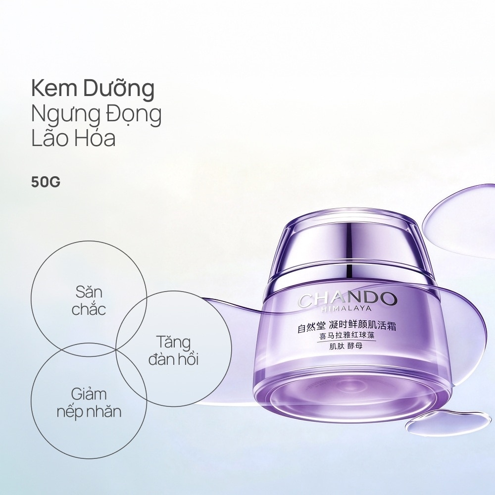 Kem Dưỡng Ngừa Lão Hóa Da Chando Himalaya Time Frozen Aging Resistance Activating Essence Cream 50g image