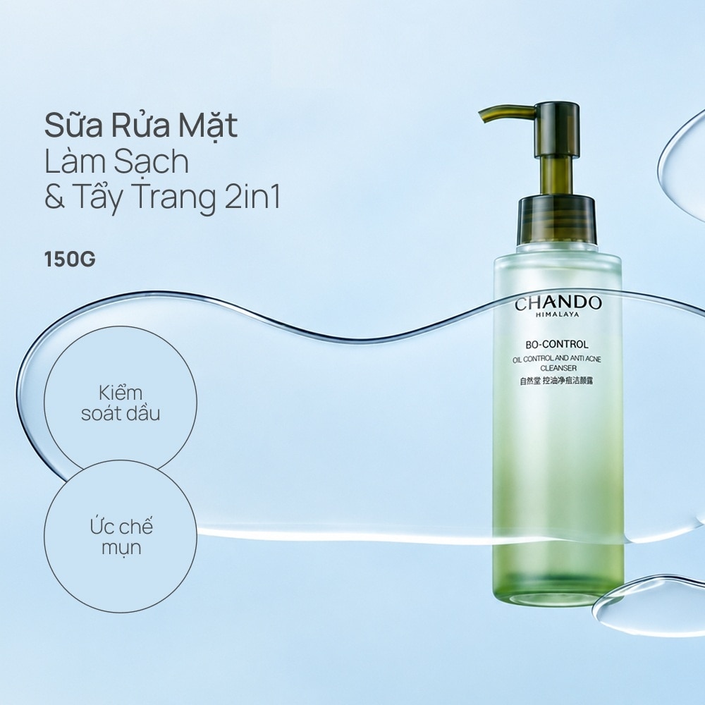 Sữa Rửa Mặt Kiểm Soát Dầu Và Hỗ Trợ Ngừa Mụn Chando Himalaya Oil Control And Anti Acne Cleanser 150ml image