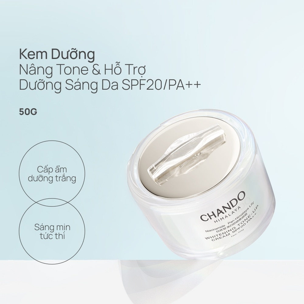 Kem Nâng Tông Chando Himalaya Whitening Tone-Up Cream SPF20 PA++ 50g image