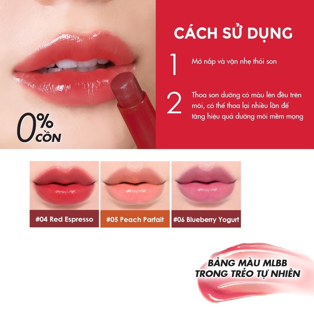 Son Dưỡng Môi Có Màu Lip It Tint Me Healthy Lip Balm 3g .#05 Peach Parfait image
