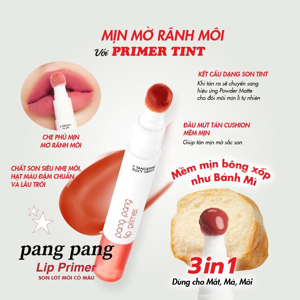 Son Lót Môi Có Màu Lip It Pang Pang Lip Primer 3g .#03 Apple Smoothie image