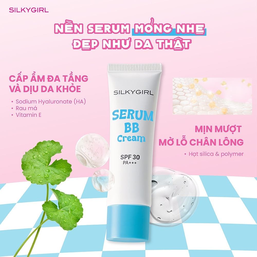 Kem Nền Silkygirl Serum BB Cream 20ml .#01 Natural image
