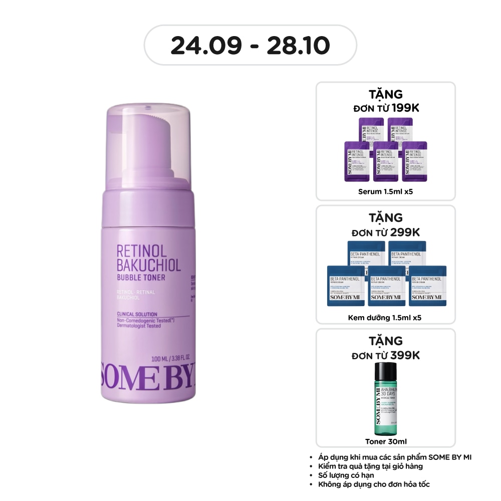 Nước Hoa Hồng Some By Mi Retinol Bakuchiol Bubble Toner 100ml image