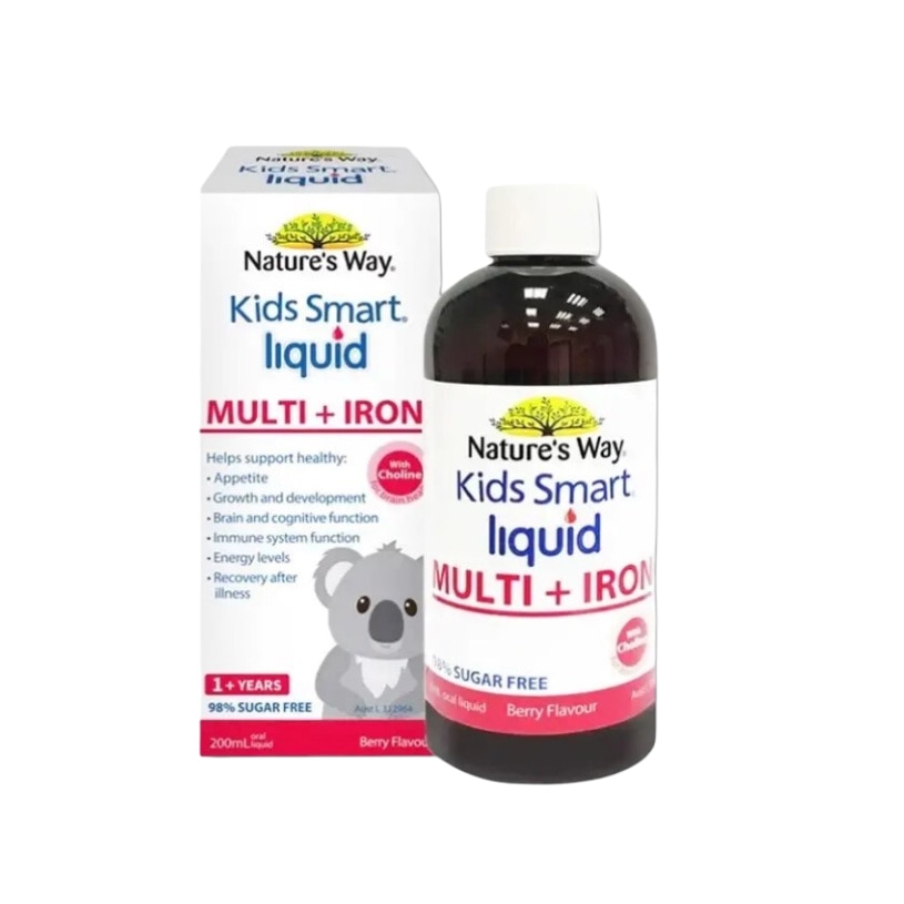 Thực Phẩm Bảo Vệ Sức Khỏe Siro Uống Cho Bé Nature's Way Kids Smart Liquid Multi + Iron 200ml image