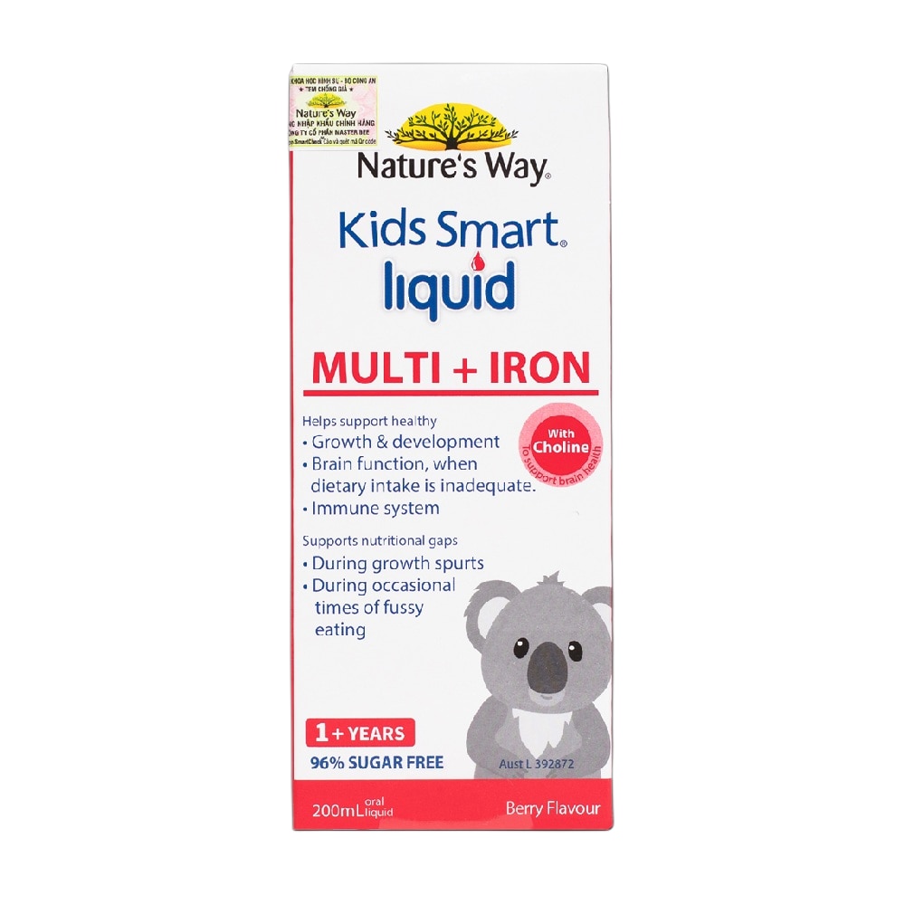 Thực Phẩm Bảo Vệ Sức Khỏe Siro Uống Cho Bé Nature's Way Kids Smart Liquid Multi + Iron 200ml image