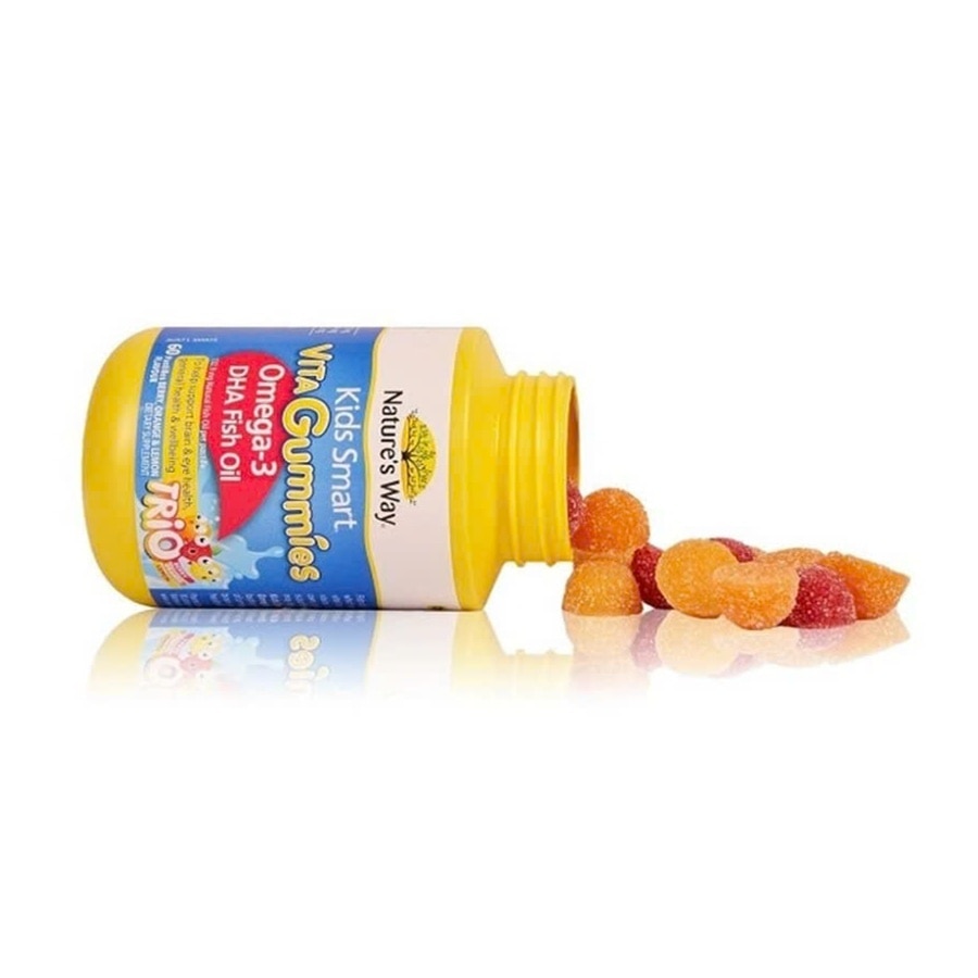 Thực Phẩm Bổ Sung Kẹo Dẻo Nature's Way Kids Smart Vita Gummies Omega-3 DHA Fish Oil Trio 60viên image