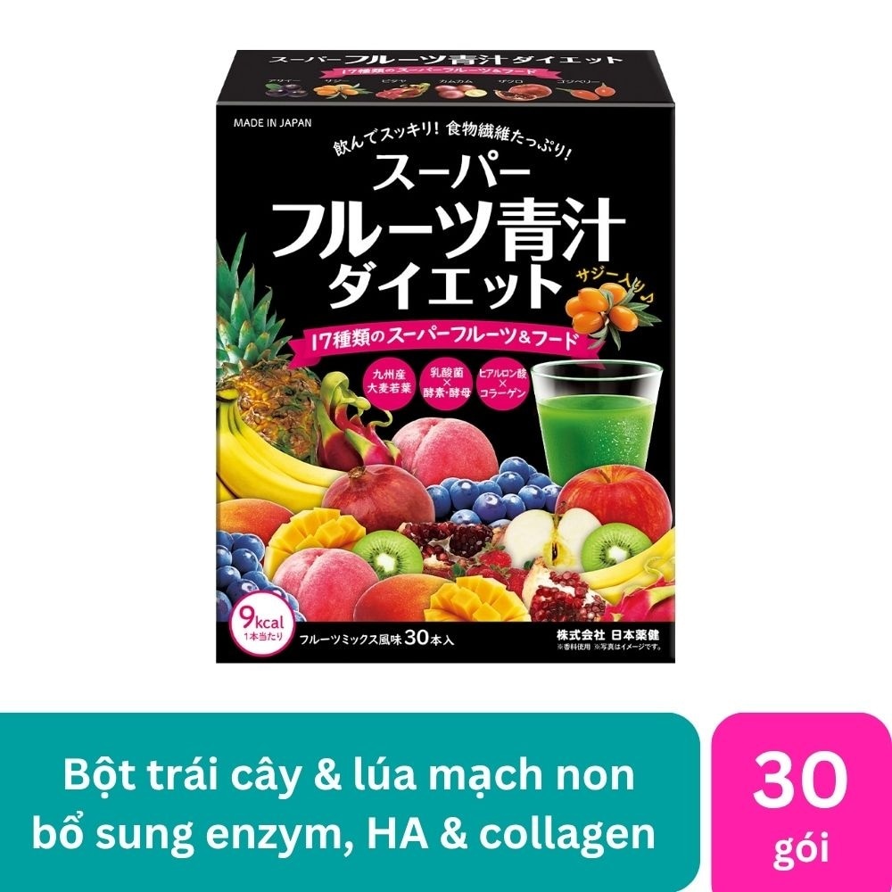 Thực Phẩm Bổ Sung Bột Trái Cây & Lúa Mạch Non Nihon Yakken 3g x 30 gói image