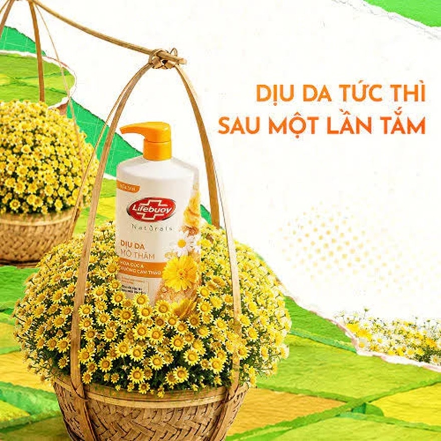 Sữa Tắm Lifebuoy Naturals Dịu Da Mờ Thâm Hương Hoa Cúc & Cam Thảo 800g image