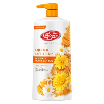 LIFEBUOY Sữa Tắm Lifebuoy Naturals Dịu Da Mờ Thâm Hương Hoa Cúc & Cam Thảo 800g image