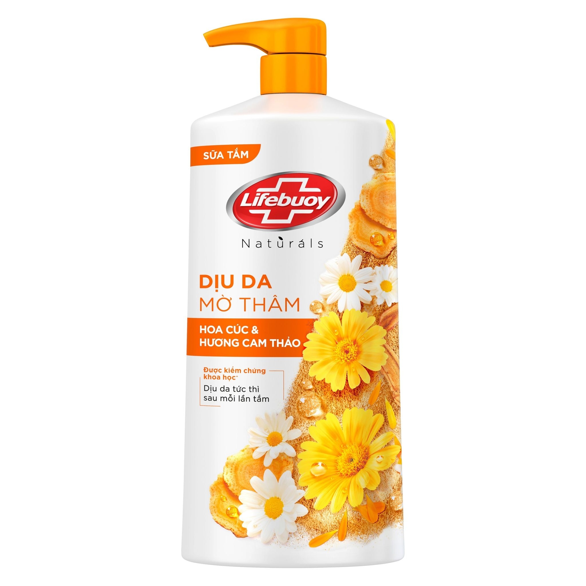 Sữa Tắm Lifebuoy Naturals Dịu Da Mờ Thâm Hương Hoa Cúc & Cam Thảo 800g image