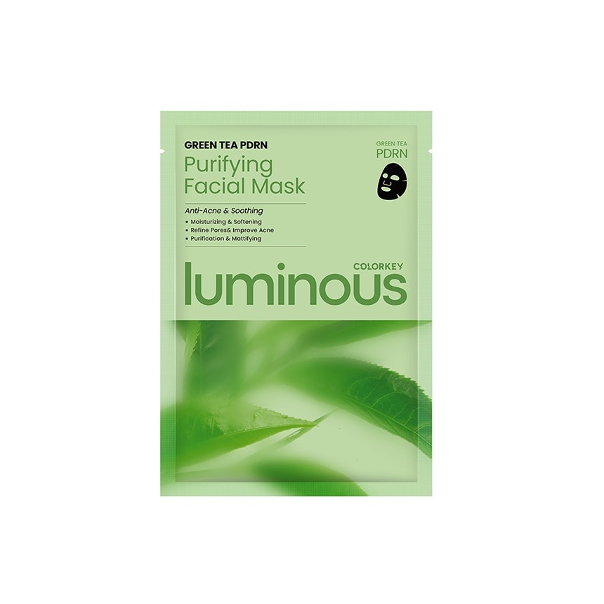Colorkey Luminous Green Tea PDRN Purifying Facial Mask 25ml image