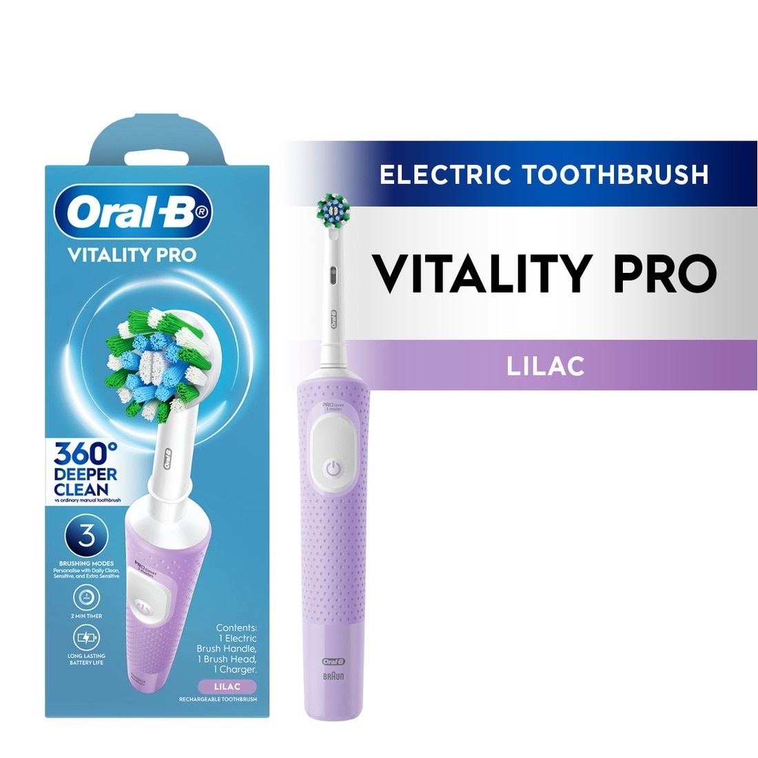 Oral-B Vitality Pro Electric Toothbrush - Lilac image