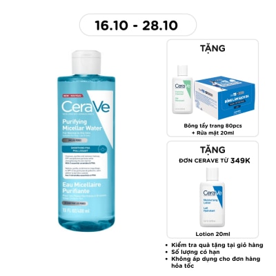 CERAVE Nước Tẩy Trang Cerave Purifying Micellar Water Thông Thoáng Lỗ Chân Lông 400ml image