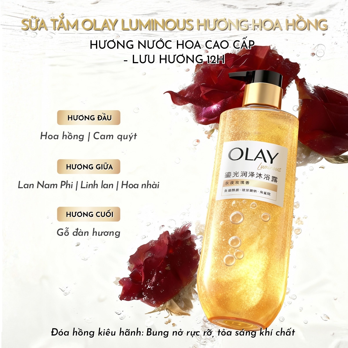Olay Luminous Roses Body Wash 350g image