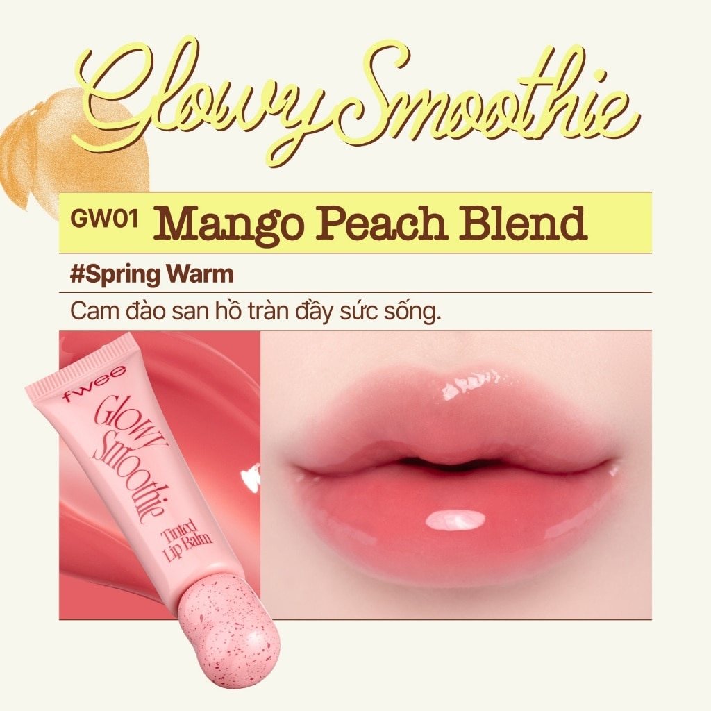 Son Dưỡng Có Màu Fwee Glowy Smoothie Tinted Lip Balm 9.5g . image