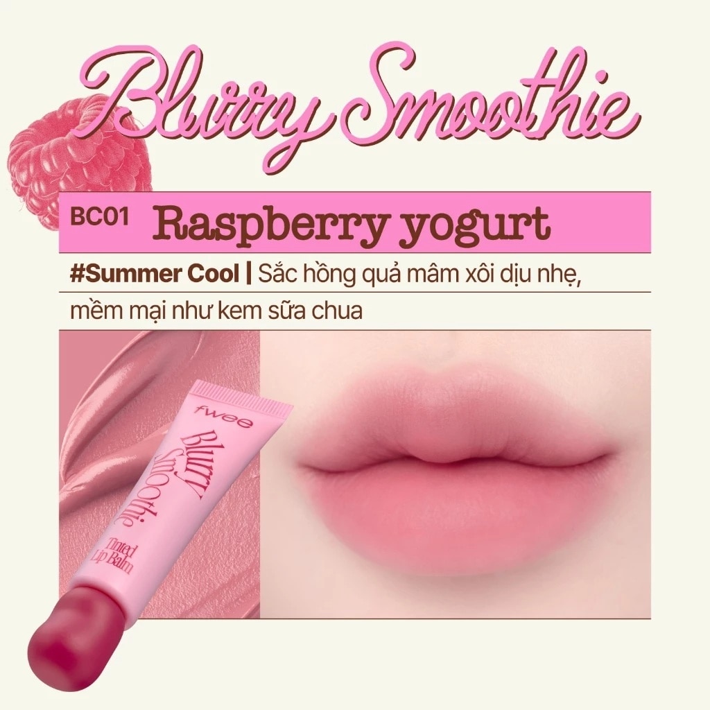 Son Dưỡng Có Màu Fwee Blurry Smoothie Tinted Lip Balm 9.5g . image