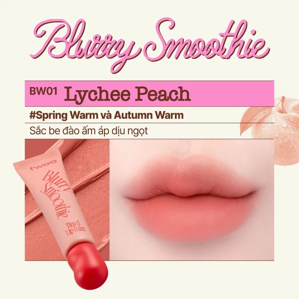 Son Dưỡng Có Màu Fwee Blurry Smoothie Tinted Lip Balm 9.5g . image