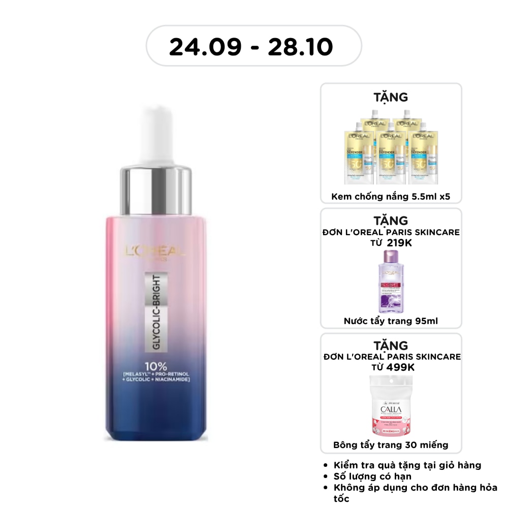 L'oreal Paris Glycolic-Bright Moon Serum Overnight Brightener 30ml