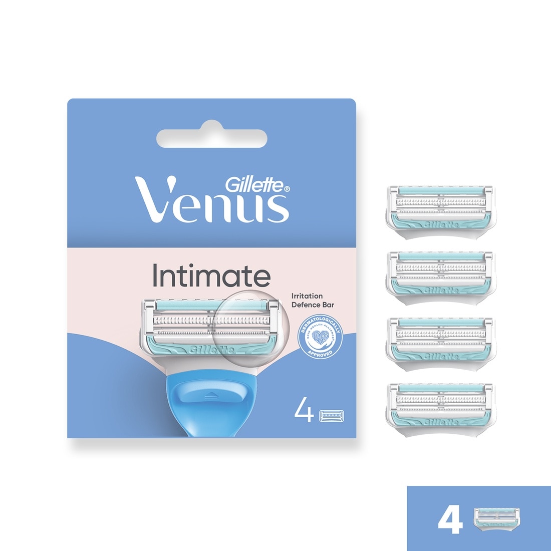 Đầu Dao Cạo Thay Thế Gillette Venus Intimate Vùng Bikini 4pcs image