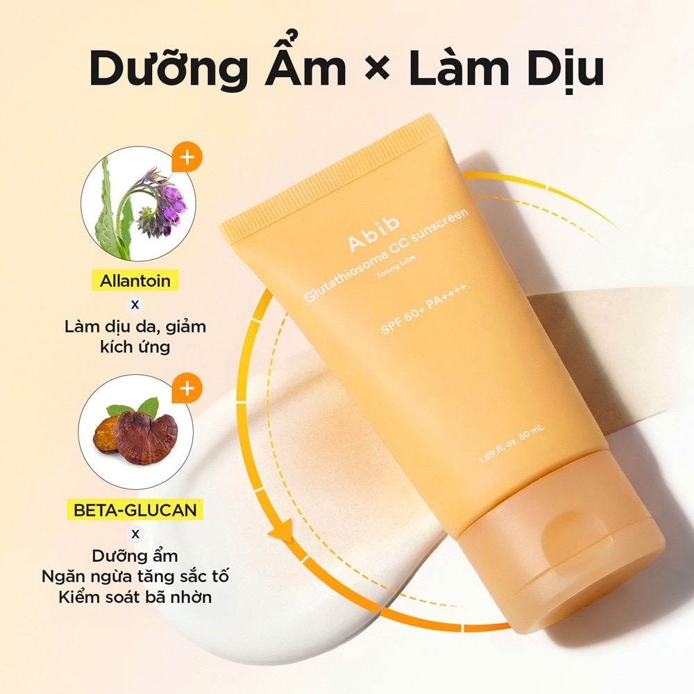 Abib Glutathiosome CC Sunscreen Toning Tube SPF50+PA++++ 50ml image