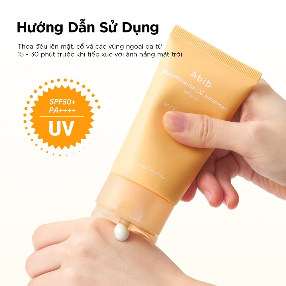 Abib Glutathiosome CC Sunscreen Toning Tube SPF50+PA++++ 50ml image