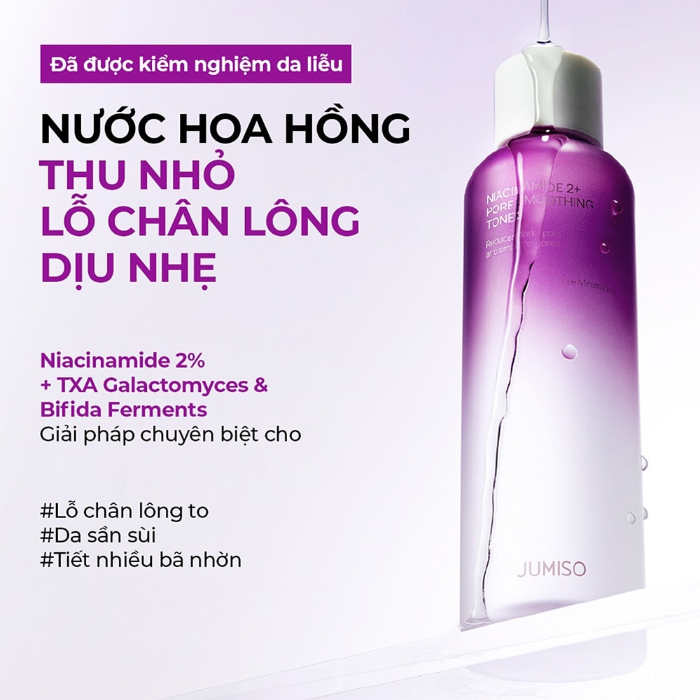 Nước Cân Bằng Jumiso Niacinamide 2+ Pore Smoothing 205ml image