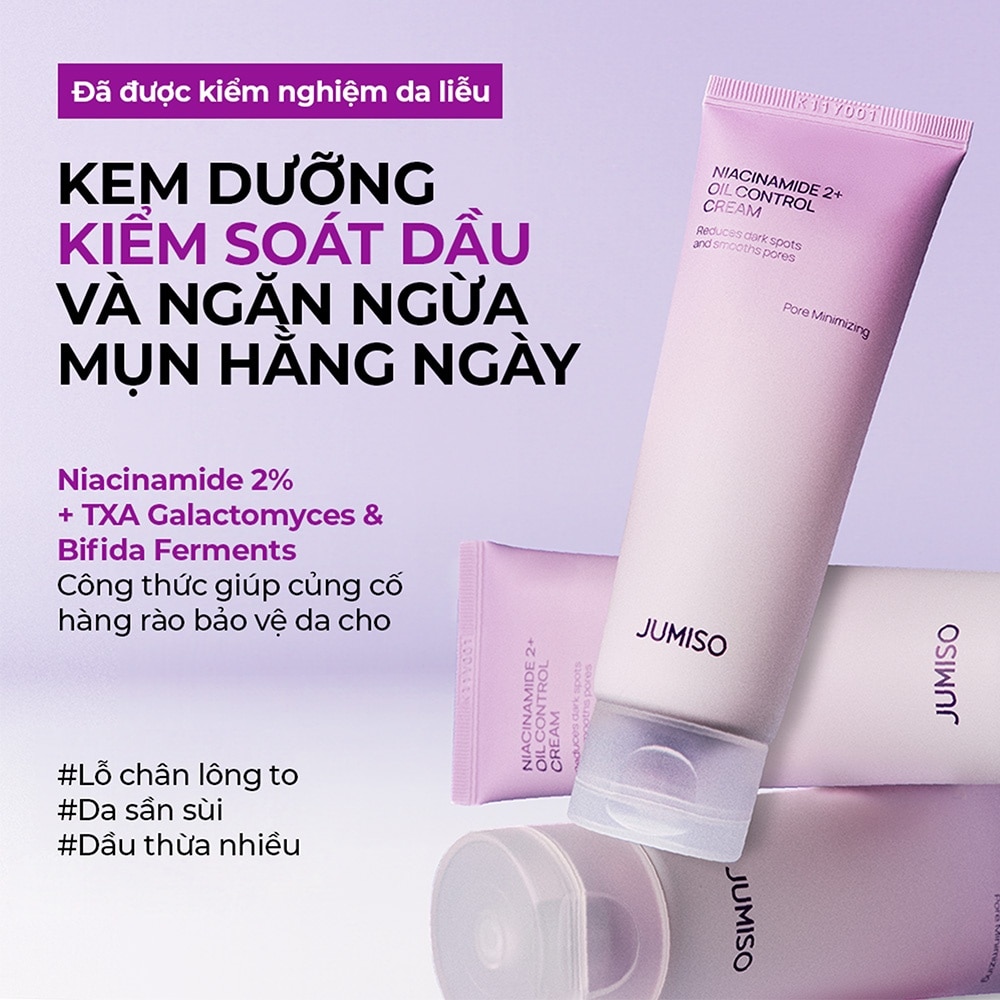 Kem Dưỡng Kiểm Soát Dầu Jumiso Niacinamide 2+ Oil Control Cream 80ml image