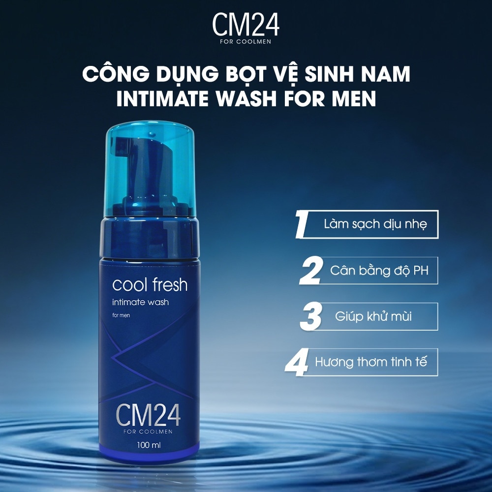 CM24 For Coolmen Cool Fresh Intimate Wash For Men 100ml image