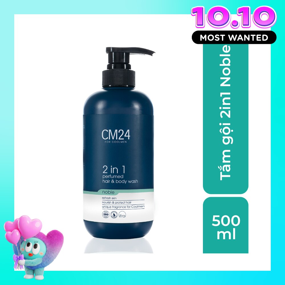 Sữa Tắm Gội CM24 For Coolmen 2in1 Perfumed Body Wash Noble 500ml image