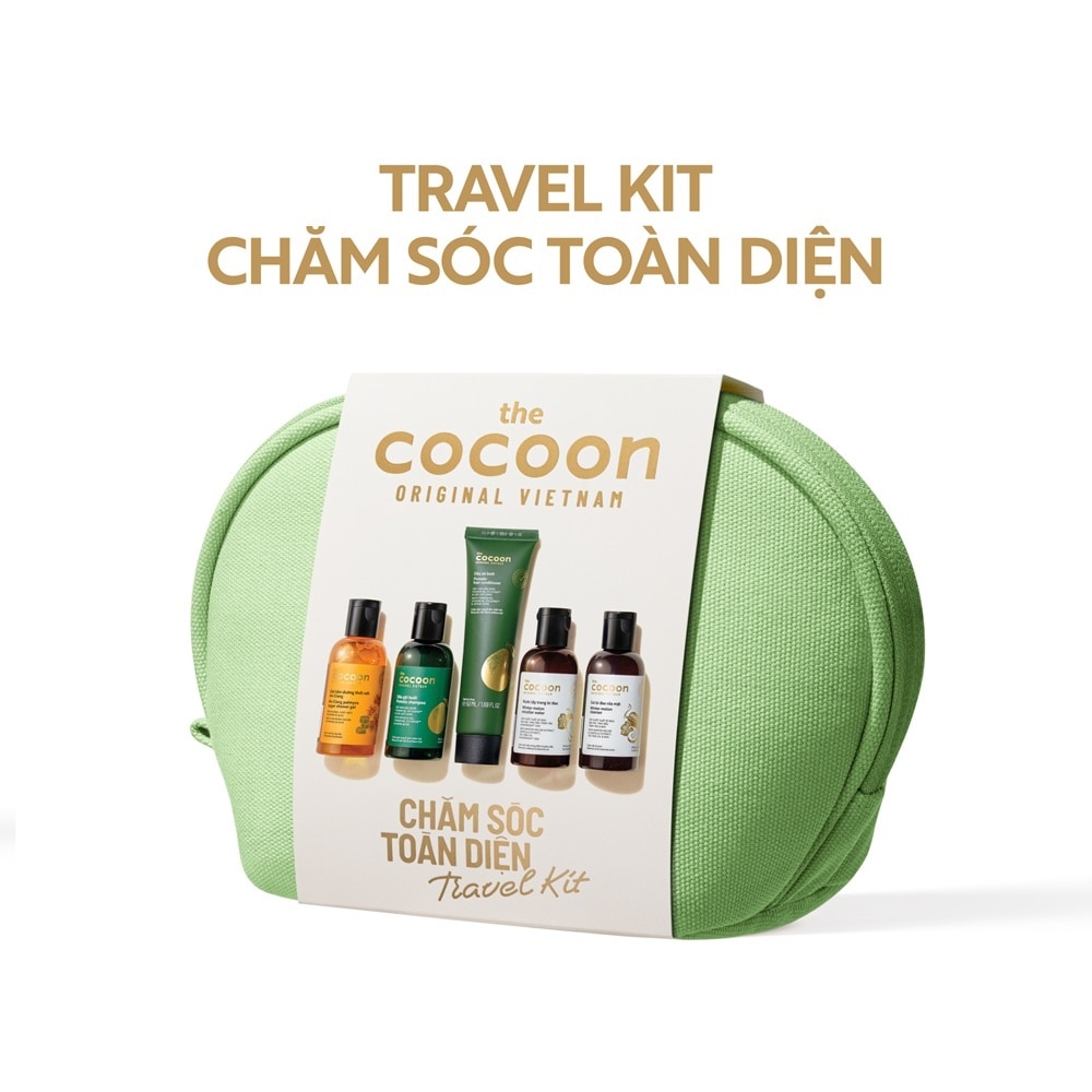 Combo Cocoon (Gội & Xả Bưởi + Gel Tắm Đường Thốt Nốt + Gel Rửa Mặt & Nước Tẩy Trang Bí Đao 50ml+Ví) image