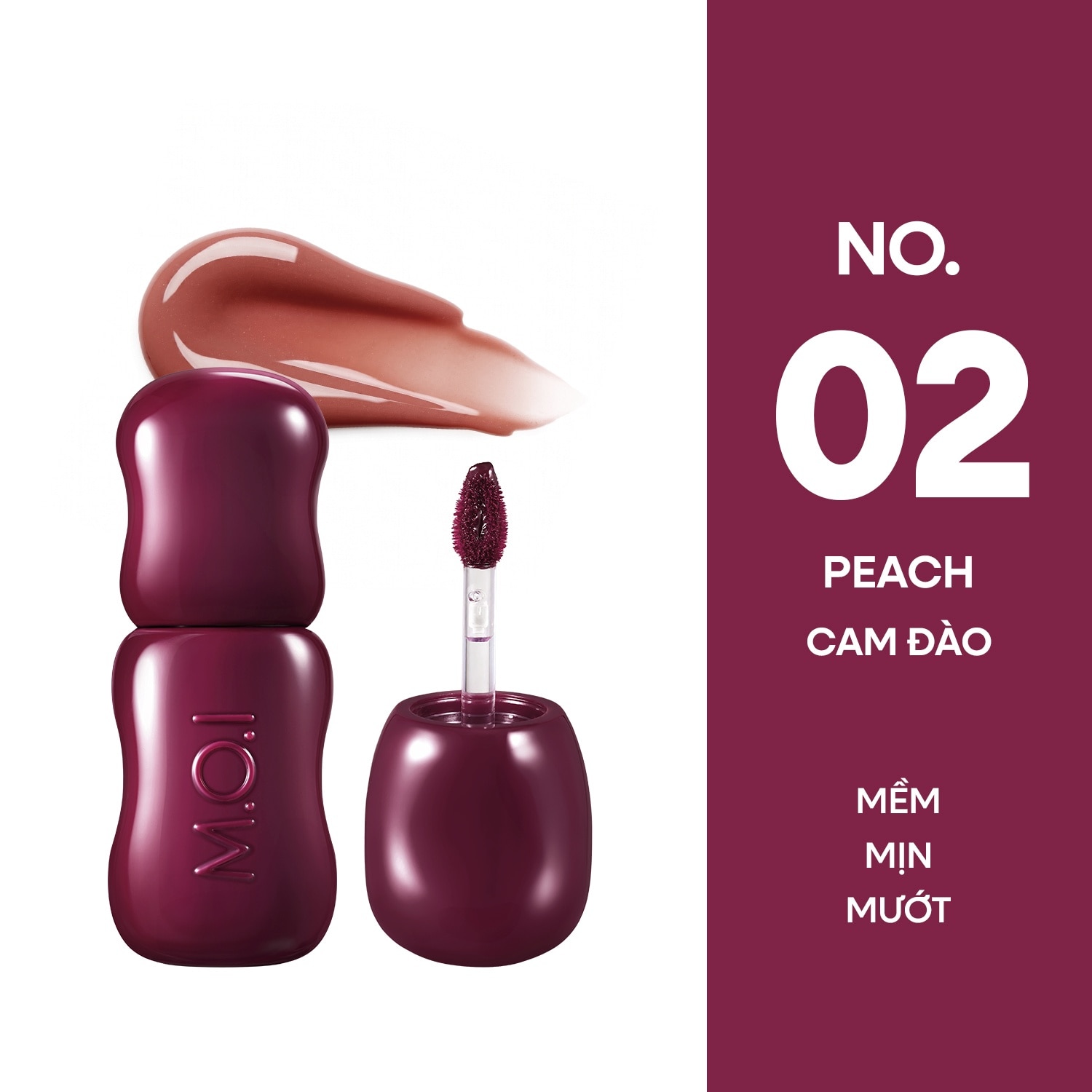 M.O.I Soft Power Matte Lip Tint 4ml .#02 Peach