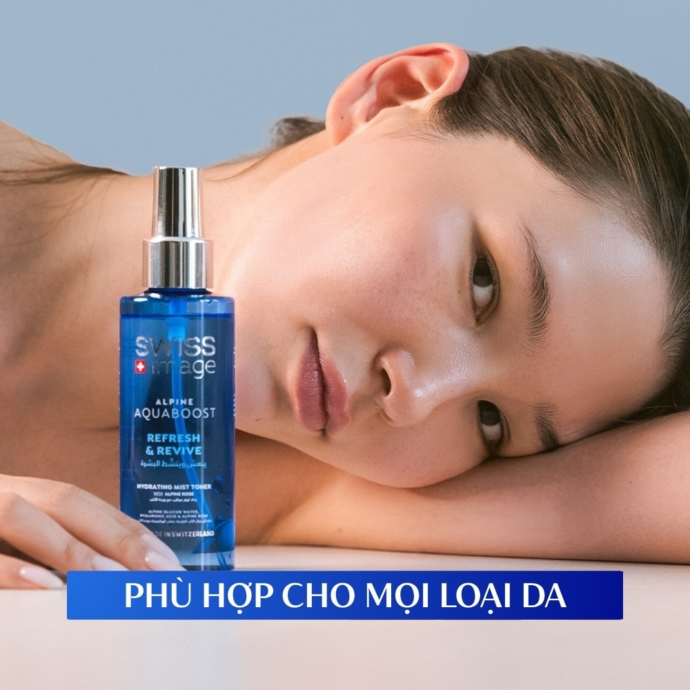Toner Dạng Xịt Swiss Image Alpine Aquaboost Hydrating Mist Toner Dưỡng Ẩm Phục Hồi Da 150ml image