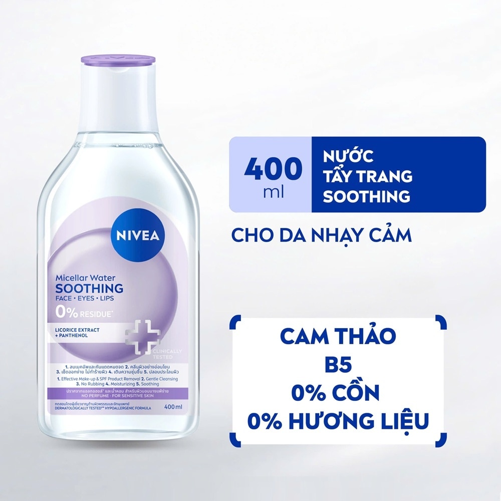 Nước Tẩy Trang Nivea Micellar Water Soothing 400ml image