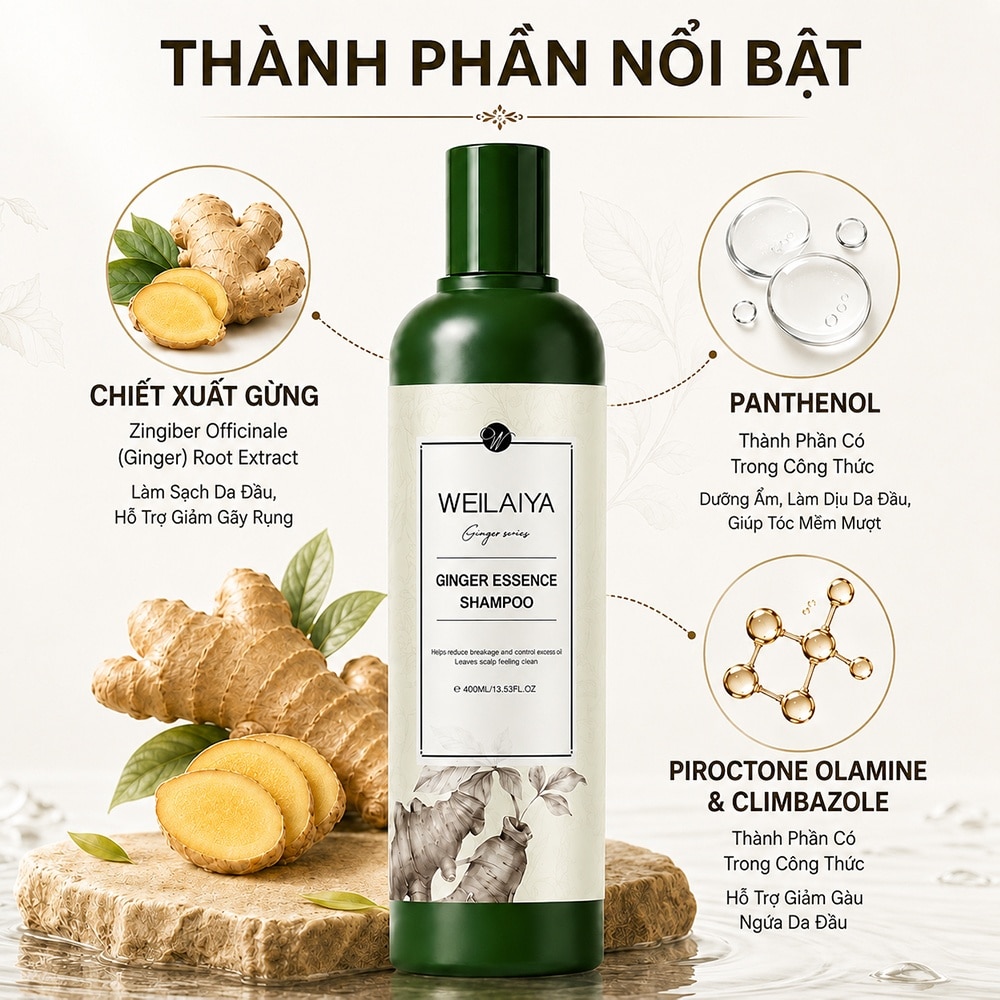 Weilaiya Ginger Essence Shampoo 400ml image