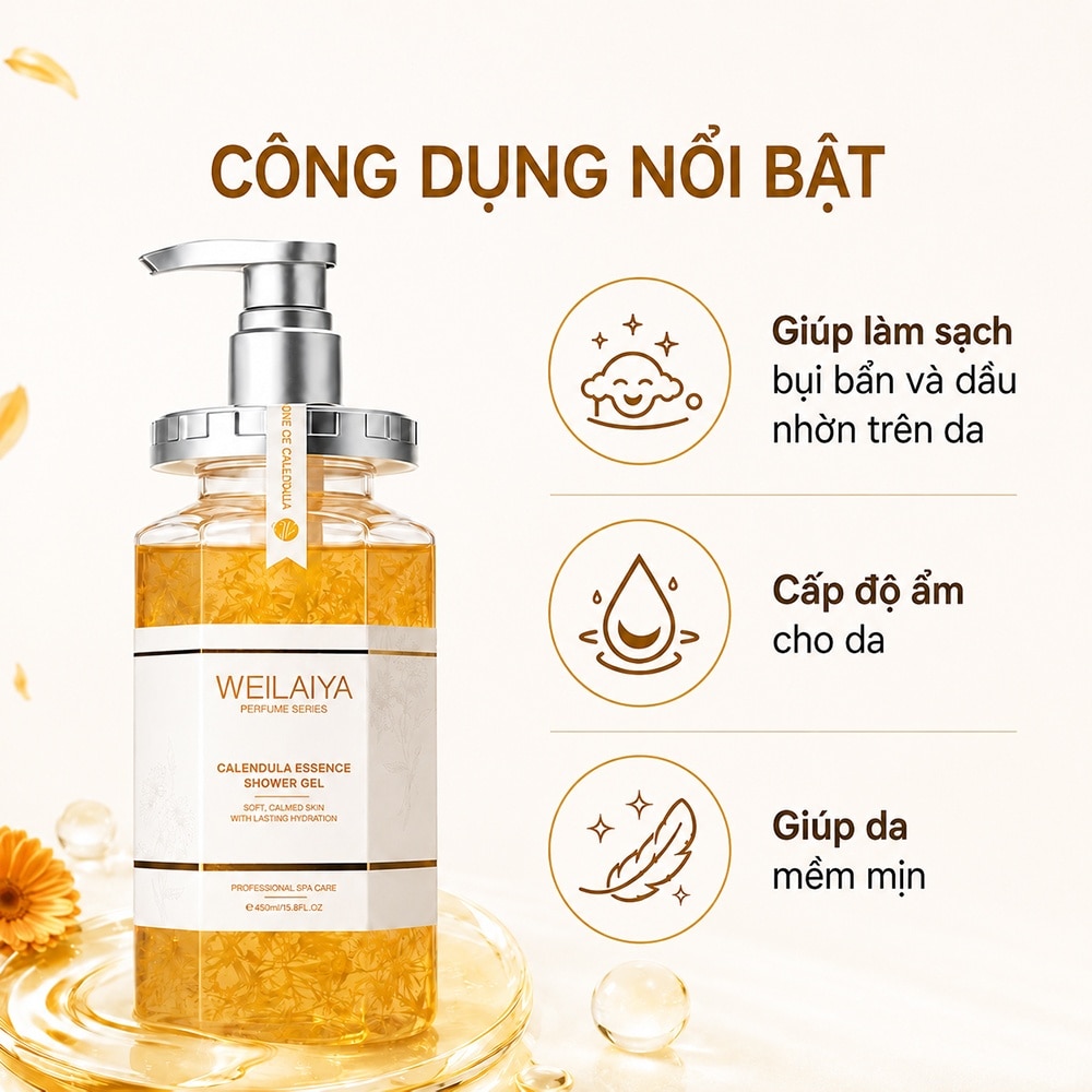 Weilaiya Calendula Essence Shower Gel 450ml image