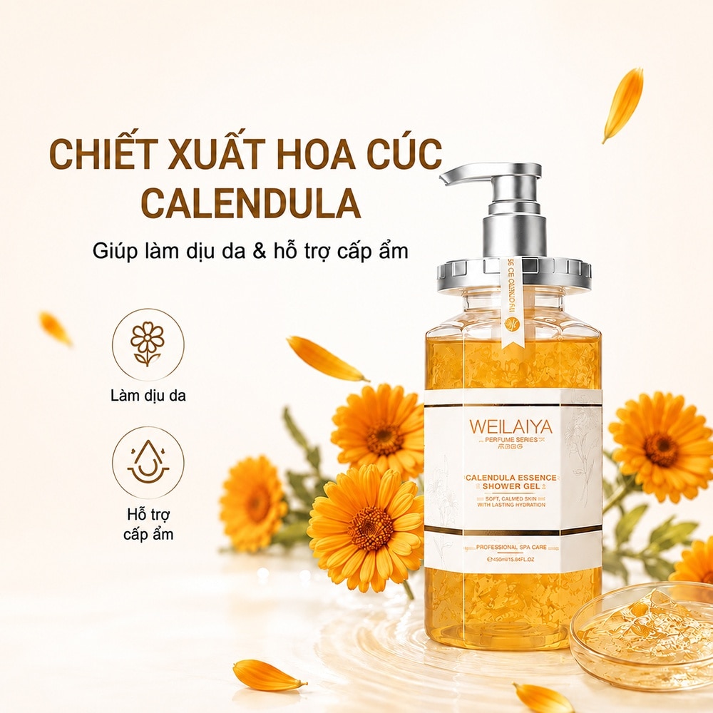 Weilaiya Calendula Essence Shower Gel 450ml image