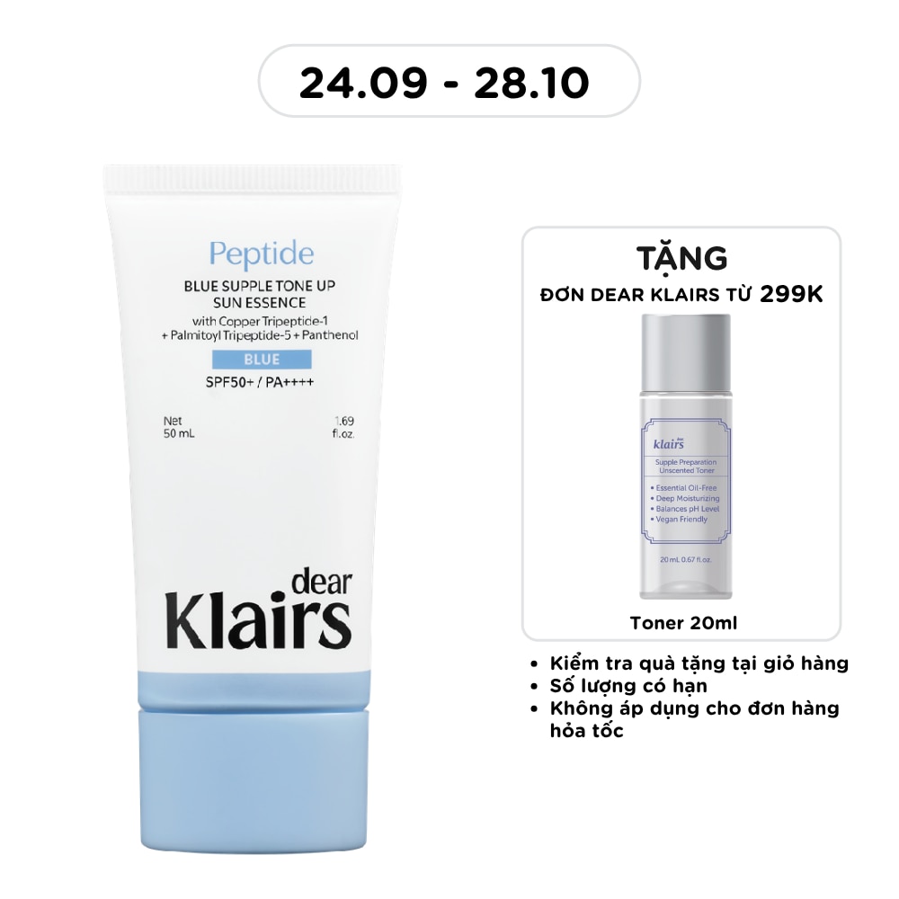 Dear Klairs Blue Supple Tone Up Sun Essence SPF50+ PA++++ 50ml