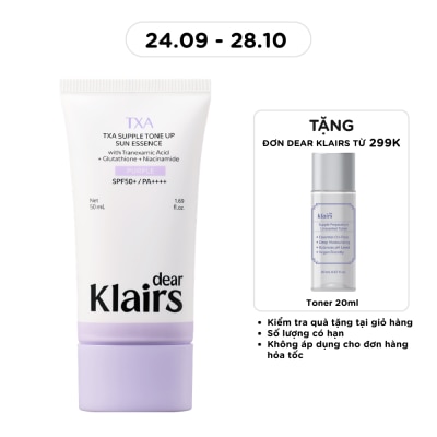 DEAR KLAIRS Kem Chống Nắng Dear Klairs TXA Supple Tone Up Sun Essence SPF50+ PA++++ 50ml image