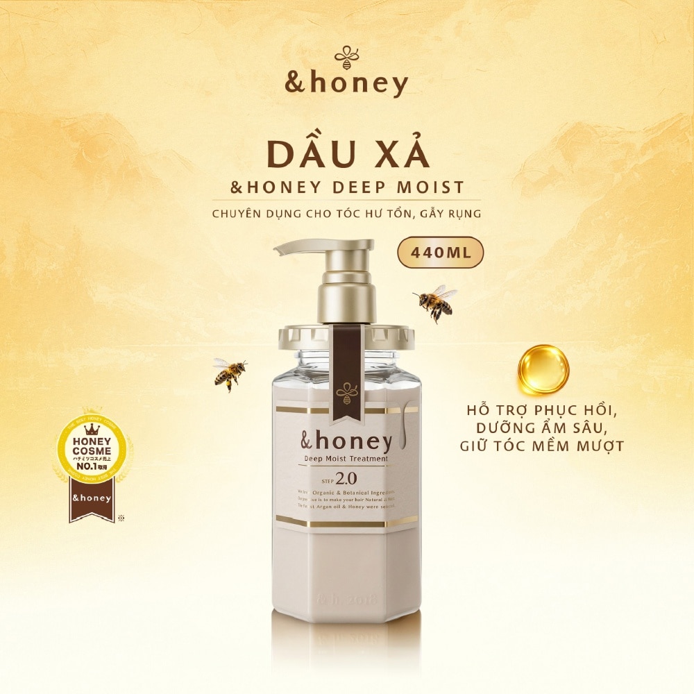 Dầu Xả &Honey Deep Moist Treatment 2.0 Dưỡng Tóc Chuyên Sâu 445g image