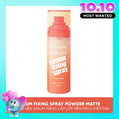 SILKYGIRL Xịt Khóa Nền Mịn Lì Silkygirl Fix & Lock Serum Fixing Spray Powder Matte 100ml image