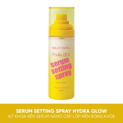 SILKYGIRL Xịt Khóa Nền Căng Bóng Silkygirl Fix & Lock Serum Setting Spray Hydra Glow 100ml image