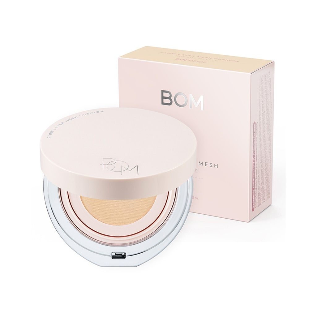 Phấn Nước Chống Nắng Và Che Khuyết Điểm BOM Glow Layer Mesh Cushion SPF50+ PA++++ 15g . image