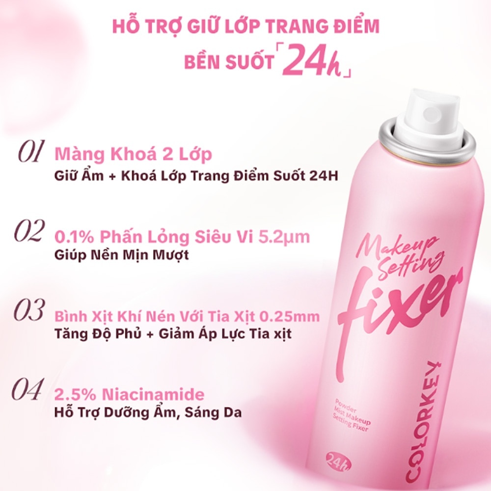 Xịt Khóa Nền Colorkey Powder Mist Makeup Setting Fixer 100ml image