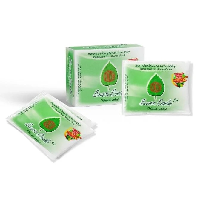 Thực Phẩm Bảo Vệ Sức Khỏe : Bột Sủi Thanh Nhiệt Sensa Cools Fizz 7,15g x 6 gói image