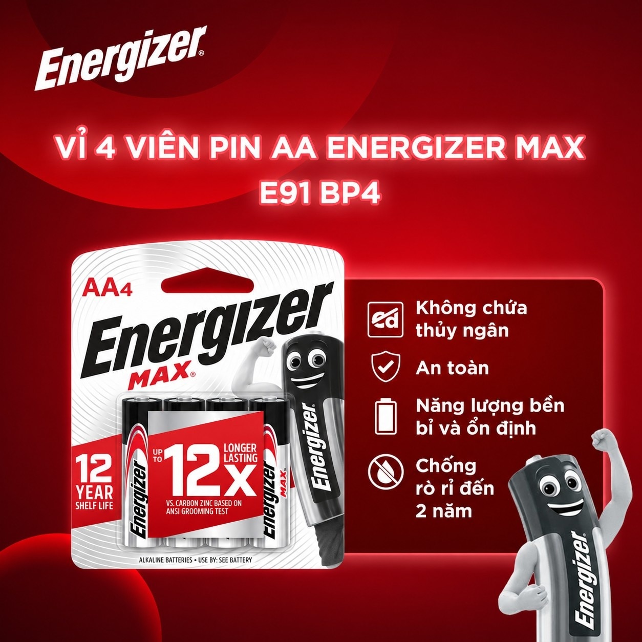 Pin Energizer Max AA 4pcs image