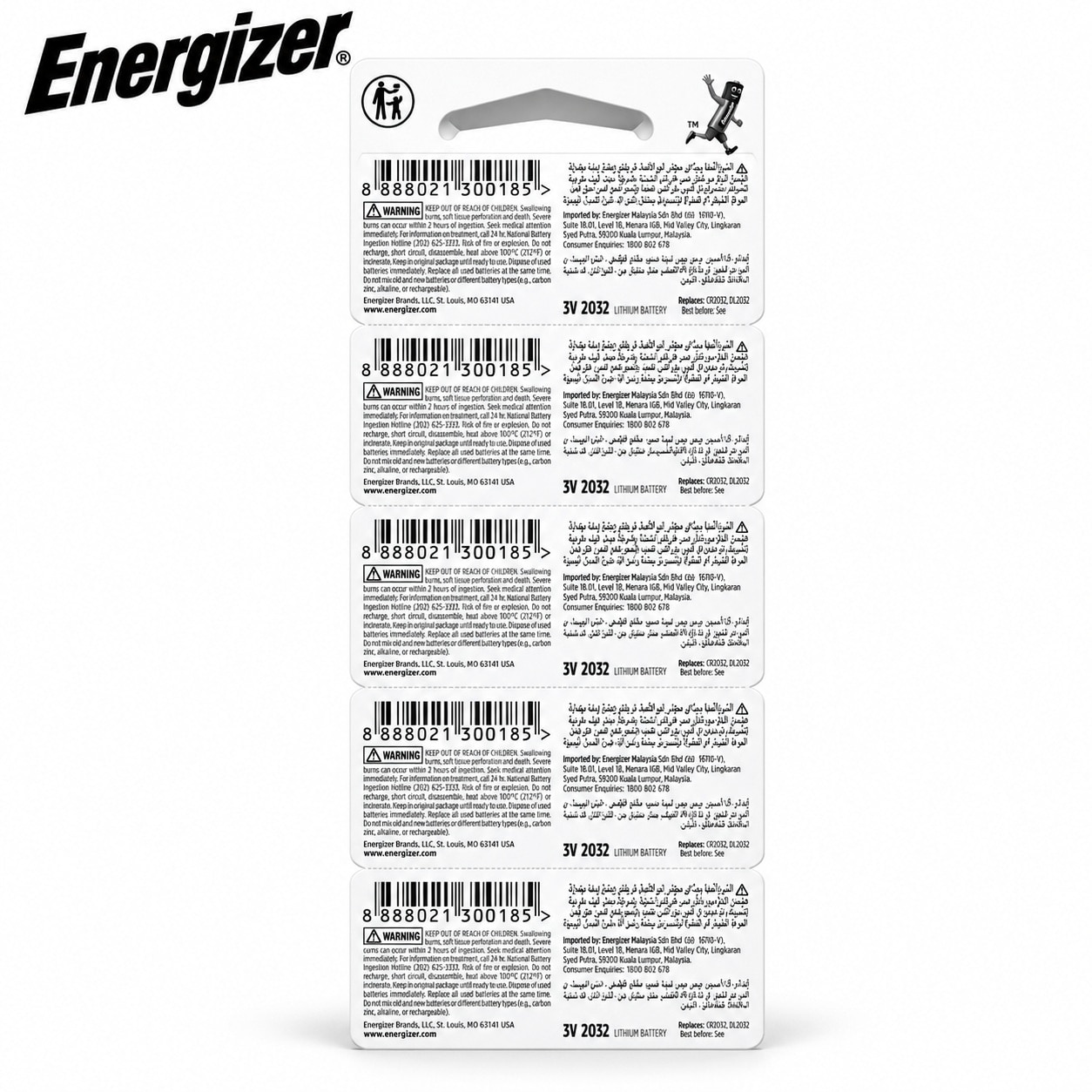 Pin Đồng Xu Energizer 2032 Colour Alert 5pcs image