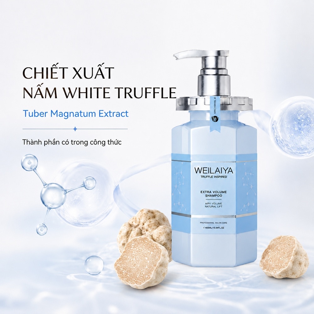 Dầu Gội Weilaiya Extra Volume Shampoo Nấm Truffle 450ml image